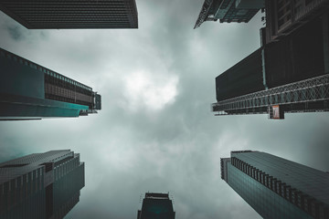 New York Look Up At Times Square 