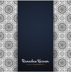 ramadan kareem greeting card design with mandala