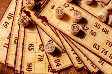 vintage interesting lotto bingo game