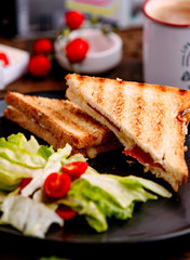 fried sanwiches with herbs and vegetables