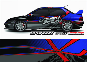 abstract background vector for racing car wrap design and vehicle livery 

