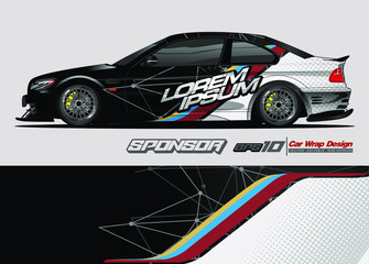 Fototapeta premium abstract background vector for racing car wrap design and vehicle livery