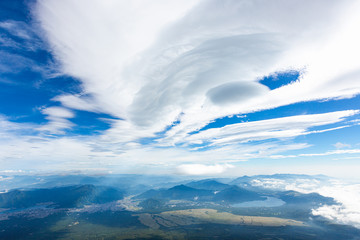 富士山から眺める風景