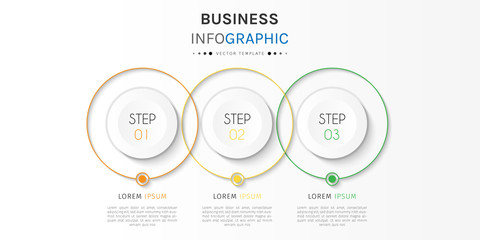 Business infographic element with options, steps, number vector template design