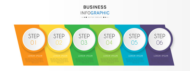 Business infographic element with options, steps, number vector template design