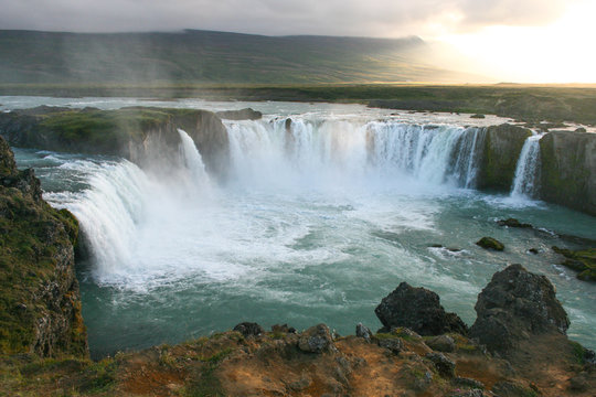 Scenic View Of Waterfall Against Sky © anke schröder/EyeEm