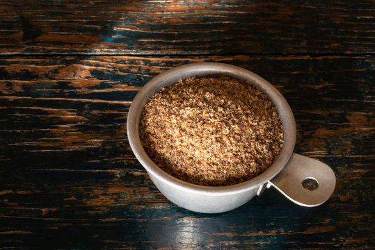 Flaxseed Meal in a Heart Shape