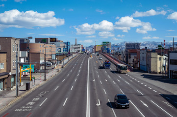 歩道橋からの景色