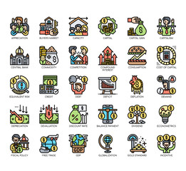 Set of economy thin line and pixel perfect icons for any web and app project.