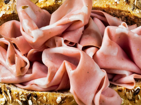 rustic italian mortadella sandwich