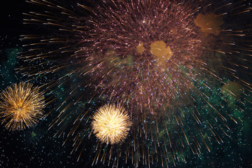Fireworks. Photo of a beautiful salute.