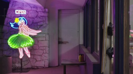 Glass shards flying out a diner window