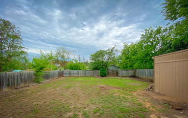 rural landscape with fence and trees