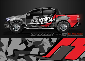 vehicle graphic kit vector. Modern abstract background for car wrap branding and automobile sticker decals livery 