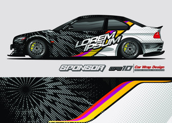 vehicle graphic kit vector. Modern abstract background for car wrap branding and automobile sticker decals livery 
