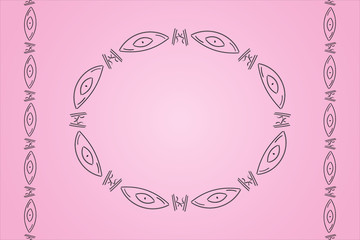 Abstract, ethnic, vertical and circle patterns like eyes. Vector drawing. It can be used as textile, fabric, wallpaper, banner, background, wrapping paper, poster, printing etc.