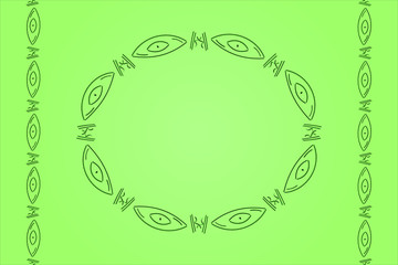 Abstract, ethnic, vertical and circle patterns like eyes. Vector drawing. It can be used as textile, fabric, wallpaper, banner, background, wrapping paper, poster, printing etc.