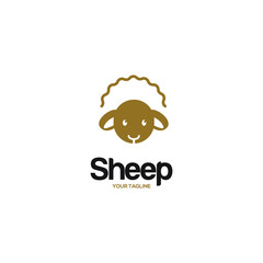 awesome sheep logo vector illustration
