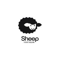 awesome sheep logo vector illustration