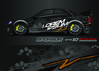 car decal design vector. abstract background for vehicle vinyl wrap
