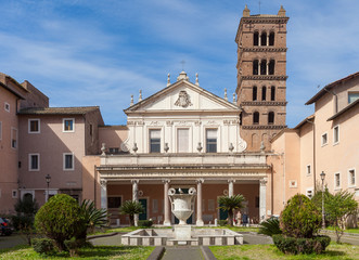 Fototapeta na wymiar Santa Cecilia in Trastevere. Rome, Italy,