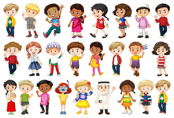 Large set of children doing different activities