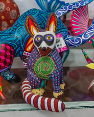Alebrije handicrafts in a market of Oaxaca