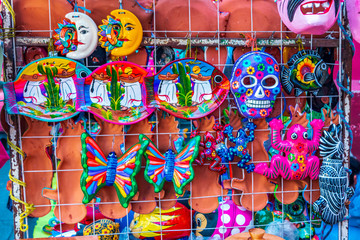 Handicrafts in a market of Oaxaca