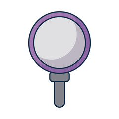 magnifying glass lens on white background
