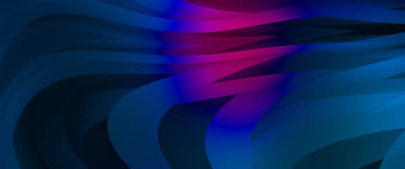 Abstract background with colorful gradient. Vibrant graphic wallpaper with stripes design. Fluid 2D illustration of modern movement.