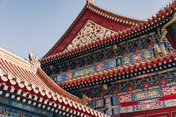 Obraz premium Old chinese historical building in Forbidden City, Beijing, China