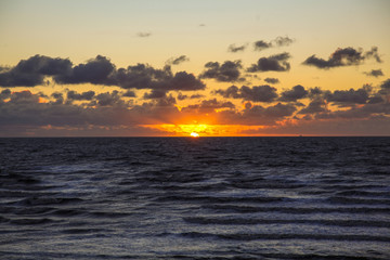 Sunset over the sea