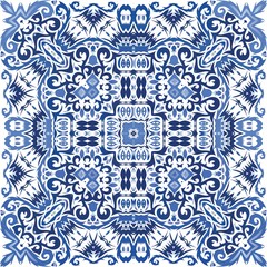 Decorative color ceramic azulejo tiles.