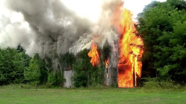Barn On Fire