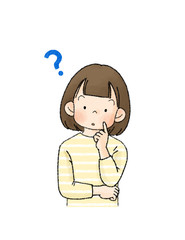 女の子　表情（疑問）