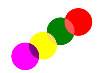 vector many multi colors circle isolated on white background