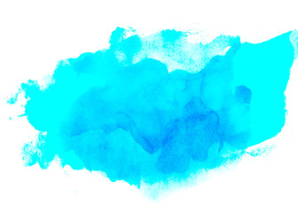 Watercolor illustration art abstract blue color texture background.