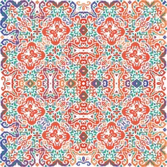 Ethnic ceramic tile in mexican talavera.