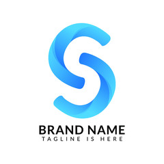 Professional minimal gradient S mark logo design. Best for any professional business, internet, ecommerce.