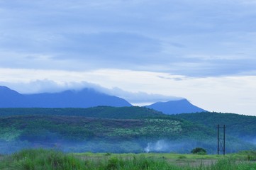 Obraz premium Mountain view from morning click