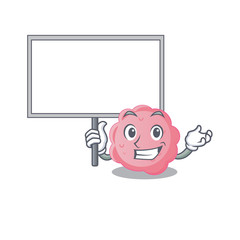 An icon of anaplasma phagocytophilum mascot design style bring a board