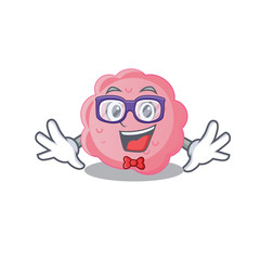 Mascot design style of geek anaplasma phagocytophilum with glasses
