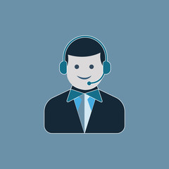 Call center operator icon