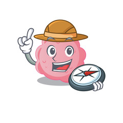 mascot design concept of anaplasma phagocytophilum explorer with a compass