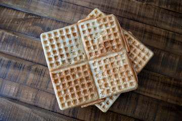 warm golden brown paleo waffle