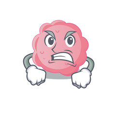 Mascot design concept of anaplasma phagocytophilum with angry face