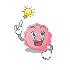 Mascot character design of anaplasma phagocytophilum with has an idea smart gesture