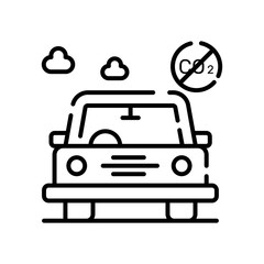 Obraz premium Vehicle Emission Contro Vector Icon