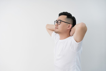 Home office scene of young Asian men