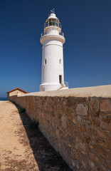 Fototapeta na wymiar Paphos lighthouse. Cyprus